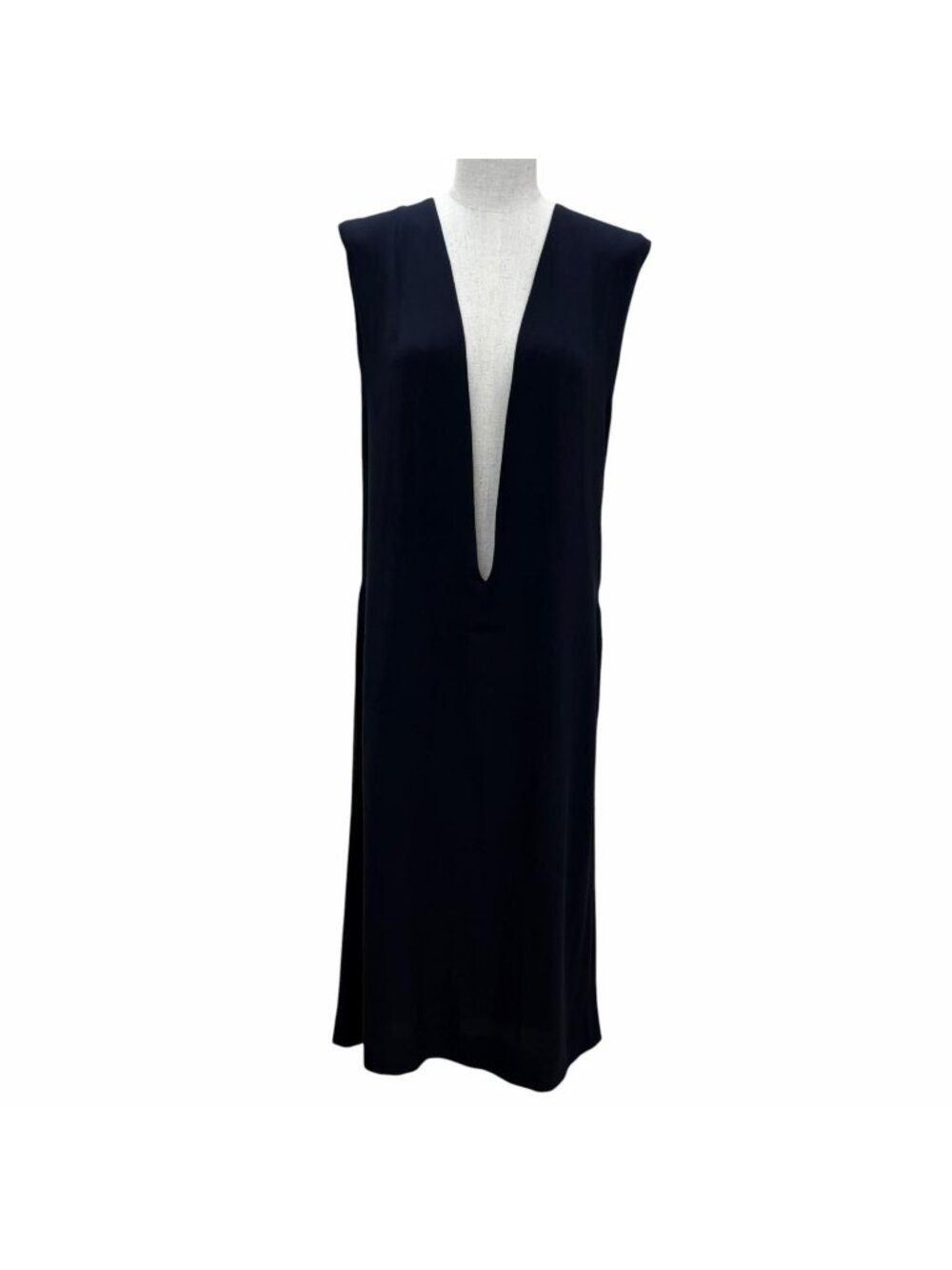 Hermes Vintage Silk 100% Martin Margiela Era Valouse Sleeveless V-neck Dress
